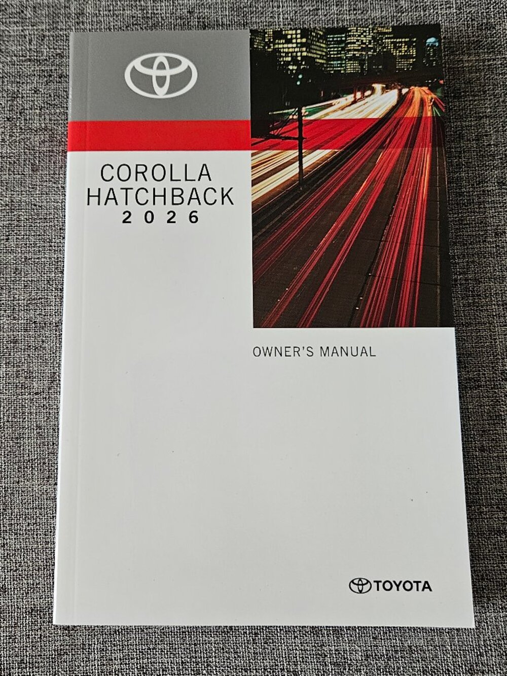 2026  TOYOTA COROLLA HATCHBACK Owner's Manual